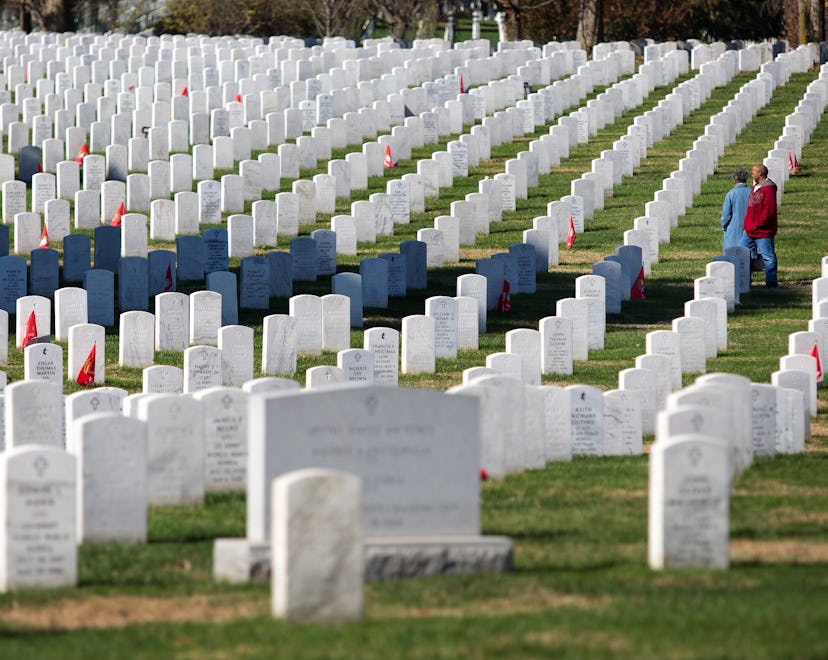 Saying thank you this Memorial Day is a sweet gesture; large military cemetery