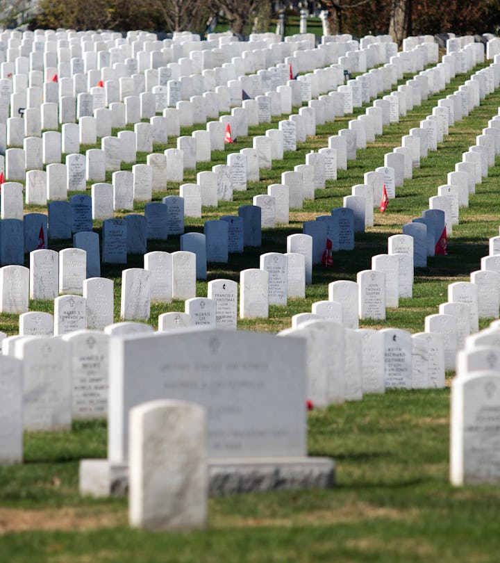 Saying thank you this Memorial Day is a sweet gesture; large military cemetery