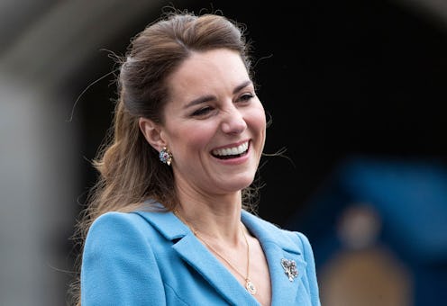 Britain's Catherine, Duchess of Cambridge attends a Beating Retreat by The Massed Pipes and Drums of...