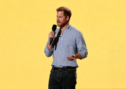 INGLEWOOD, CALIFORNIA: In this image released on May 2, Prince Harry, Duke of Sussex speaks onstage ...