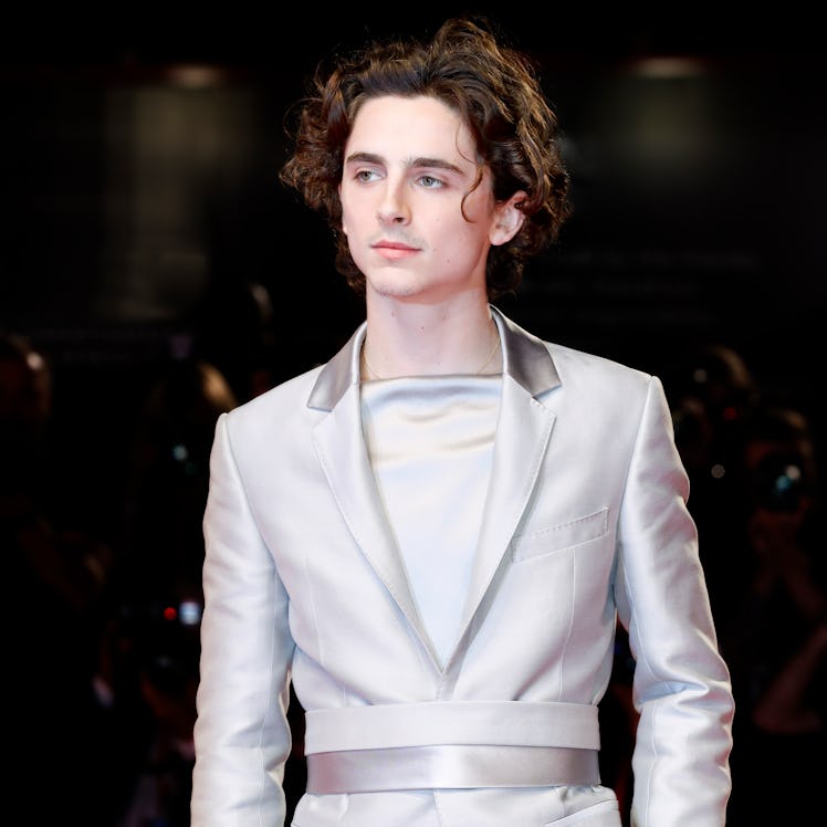 VENICE, ITALY - SEPTEMBER 2: (EDITORS NOTE: Image has been digitally retouched) Timothee Chalamet ar...