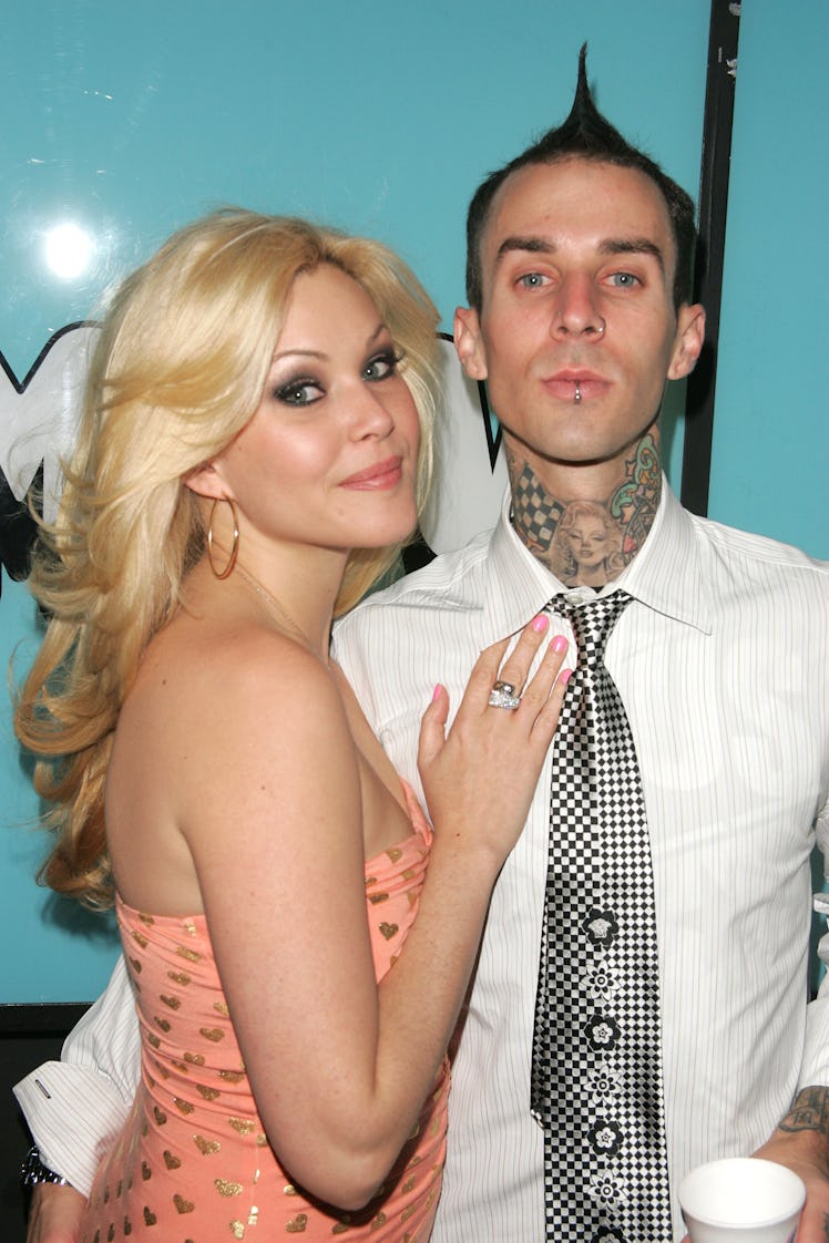 NEW YORK - APRIL 6: (U.S. TABLOIDS OUT) From "Meet The Barkers" Shanna Moakler and Travis Barker m...