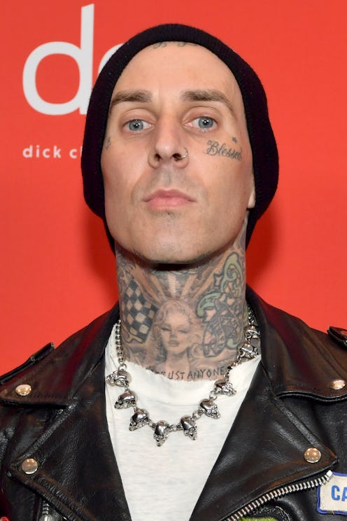 LOS ANGELES, CALIFORNIA - NOVEMBER 22: In this image released on November 22, Travis Barker attends ...