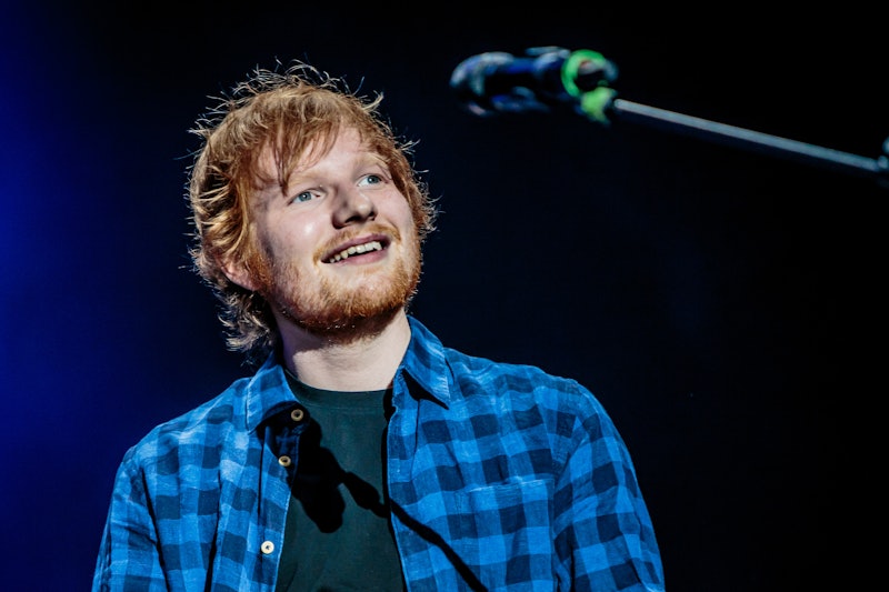MILAN, ITALY - JANUARY 27: Ed Sheeran performs at Mediolanum Forum of Assago on January 27, 2015 in ...