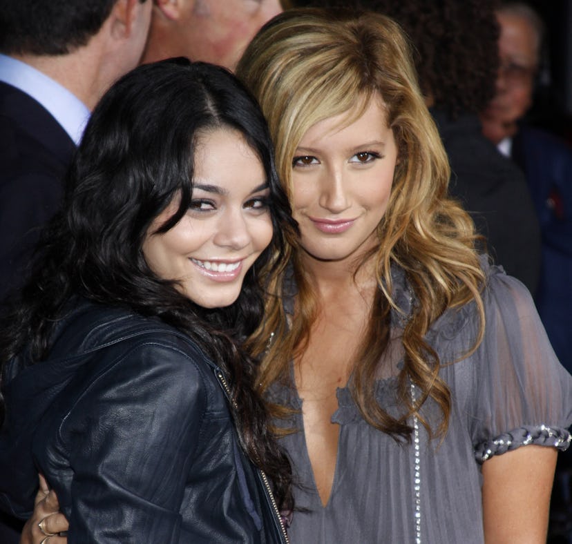 Hollywood - Vanessa Anne Hudgens and Ashley Tisdale attend the DVD Premiere of 'High School Musical ...