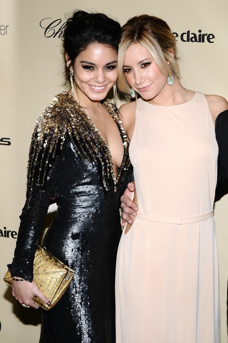 Vanessa Hudgens and Ashley Tisdale at The Weinstein Company 2013 Golden Globes After Party at The Ol...