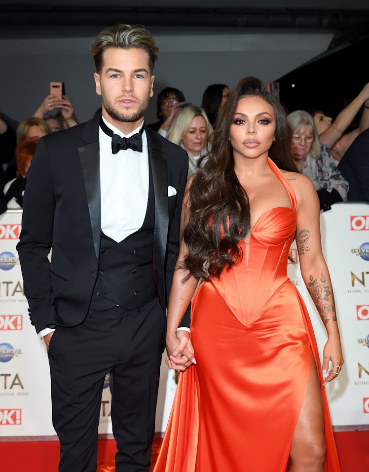LONDON, ENGLAND - JANUARY 28: Chris Hughes and Jesy Nelson attend the National Television Awards 202...