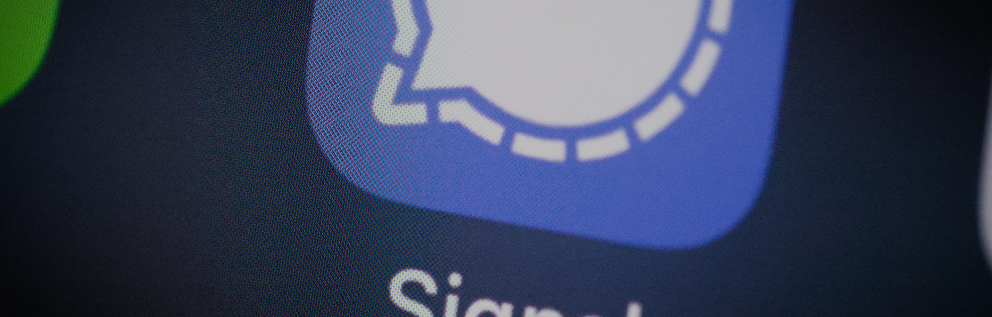 The Signal encrypted messaging application icon is seen on an iPhone home screen in Warsaw, Poland o...