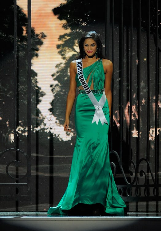 BATON ROUGE, LA - JUNE 08:  Miss North Dakota USA Audra Mari competes in the 2014 Miss USA Competiti...