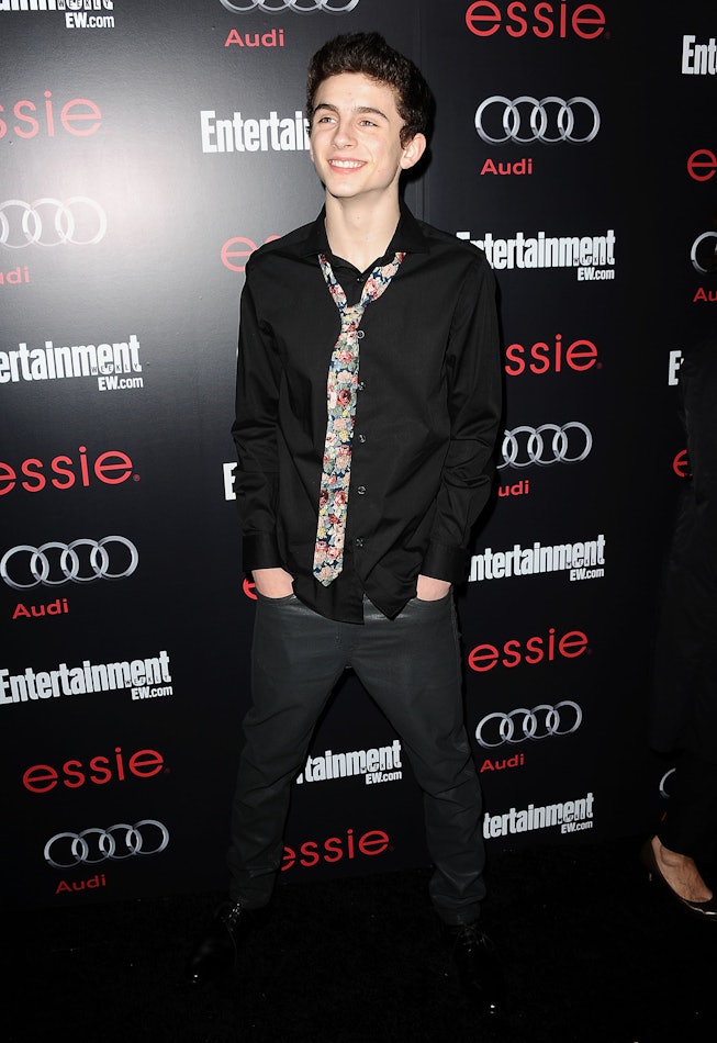 Timothee Chalamet at the Entertainment Weekly pre-SAG Awards party in 2013.