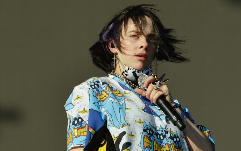 GLASTONBURY, ENGLAND - JUNE 30: Billie Eilish performs live on the Other stage during day five of G...