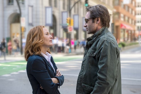 THE X-FILES: L-R: Gillian Anderson as Dana Scully and David Duchovny as Fox Mulder. The next mind...