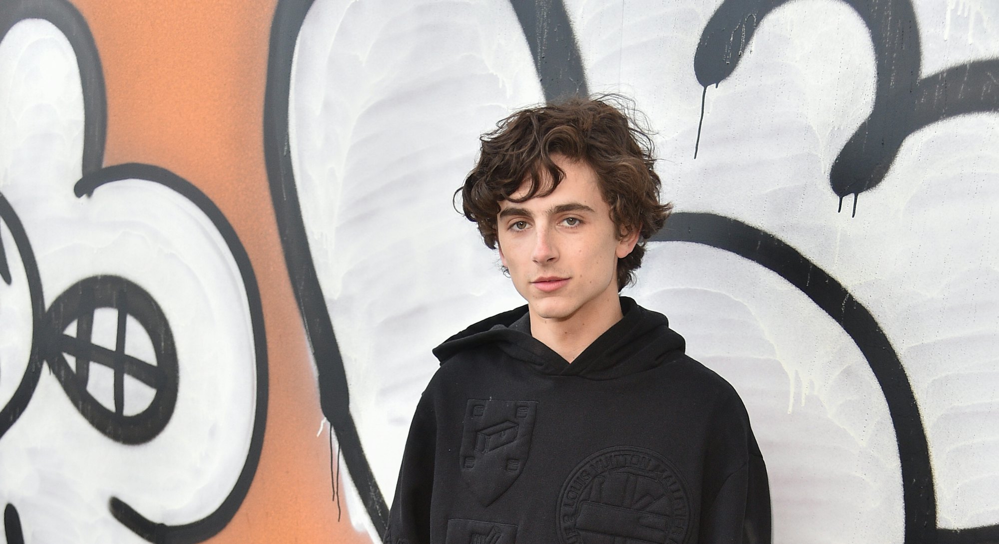 PARIS, FRANCE - JANUARY 17: Actor Timothee Chalamet attends the Louis Vuitton Menswear Fall/Winter  ...