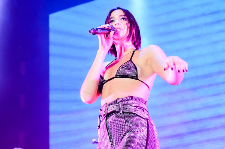 MADRID, SPAIN - JULY 14: English singer, songwriter and model Dua Lipa performs in concert during Ma...
