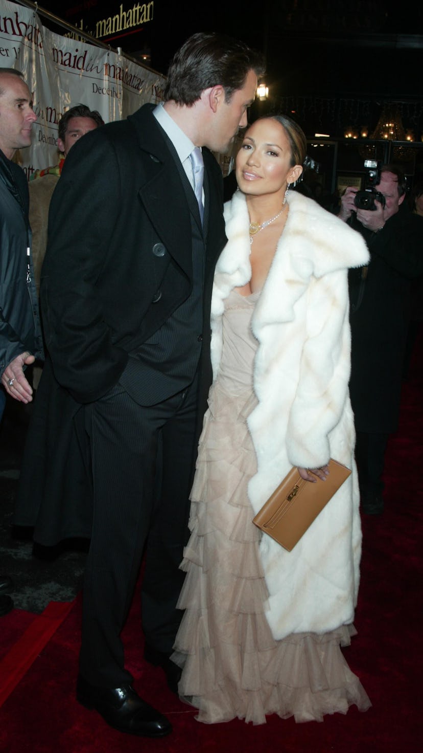 Jennifer Lopez and Ben Affleck at the Maid in Manhattan premiere in New York