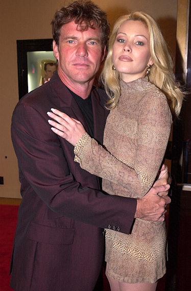 Dennis Quaid and Shanna Moakler, who reportedly dated in 2001, during HBO Dinner With Friends. 
