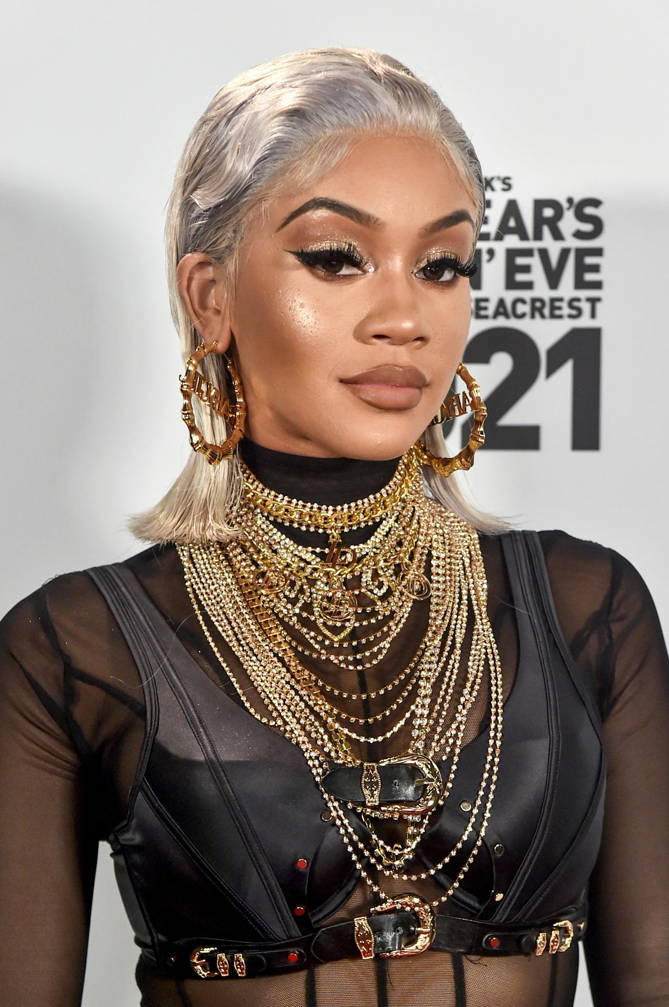 LOS ANGELES, CA – DECEMBER 31st: In this image released on December 31, Saweetie arrives at Dick Cla...