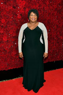 ATLANTA, GEORGIA - OCTOBER 05: Stacey Abrams attends Tyler Perry Studios grand opening gala at Tyler...