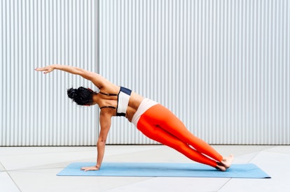 Rolling planks challenge your lower abs and your balancing skills.
