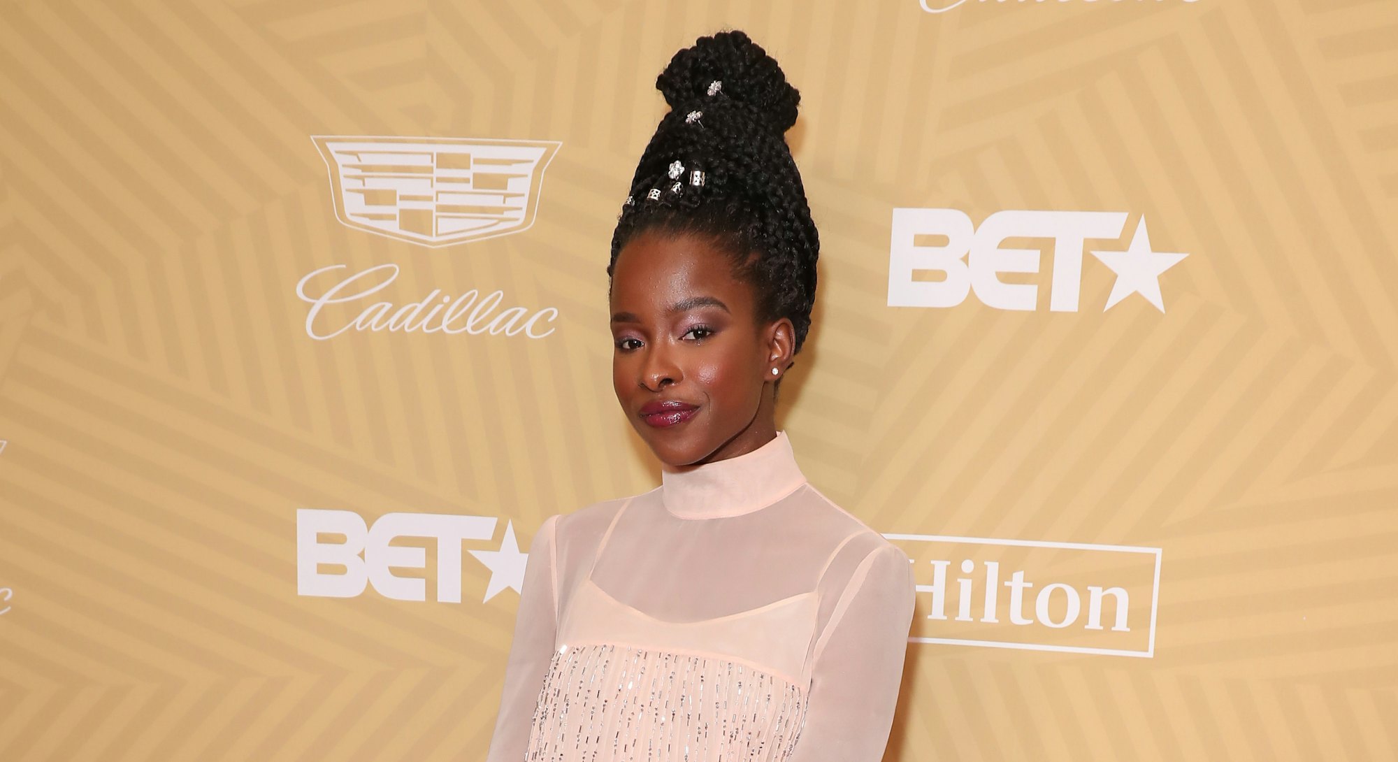 BEVERLY HILLS, CALIFORNIA - FEBRUARY 23: Amanda Gorman attends American Black Film Festival Honors A...