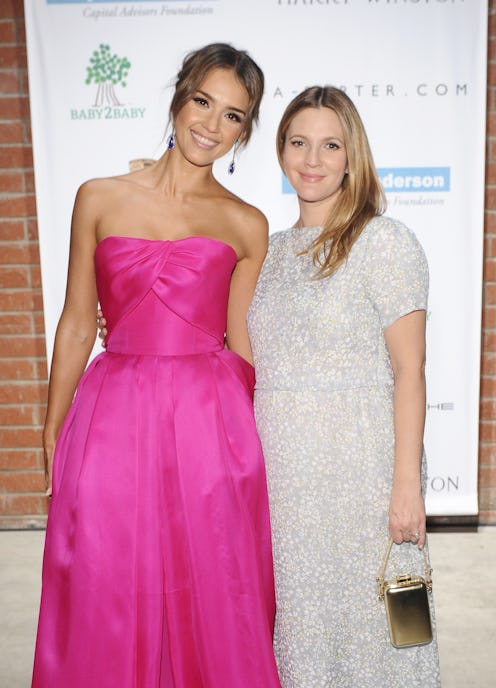CULVER CITY, CA - NOVEMBER 09: Baby2Baby board member Jessica Alba (L) and honoree Drew Barrymore a...