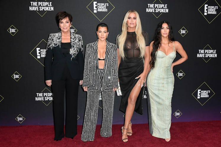 SANTA MONICA, CALIFORNIA - NOVEMBER 10: (L-R) Kris Jenner, Kourtney Kardashian, Khloé Kardashian and...