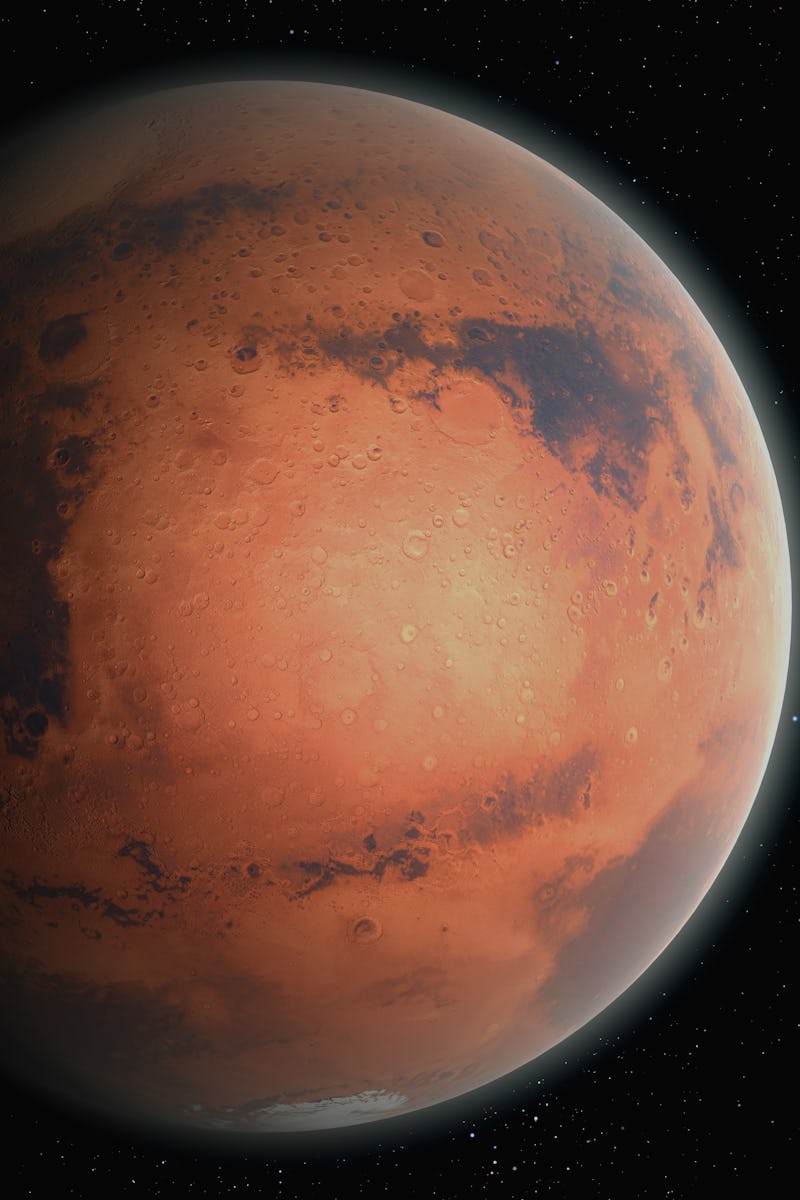 An impression of the Red Planet, Mars, second smallest in the Solar System (after Mercury).