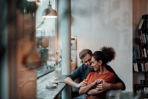 couple at a cafe together