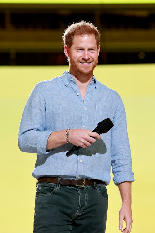 INGLEWOOD, CALIFORNIA: In this image released on May 2, Prince Harry, The Duke of Sussex speaks onst...