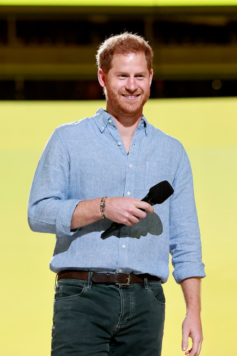 INGLEWOOD, CALIFORNIA: In this image released on May 2, Prince Harry, The Duke of Sussex speaks onst...