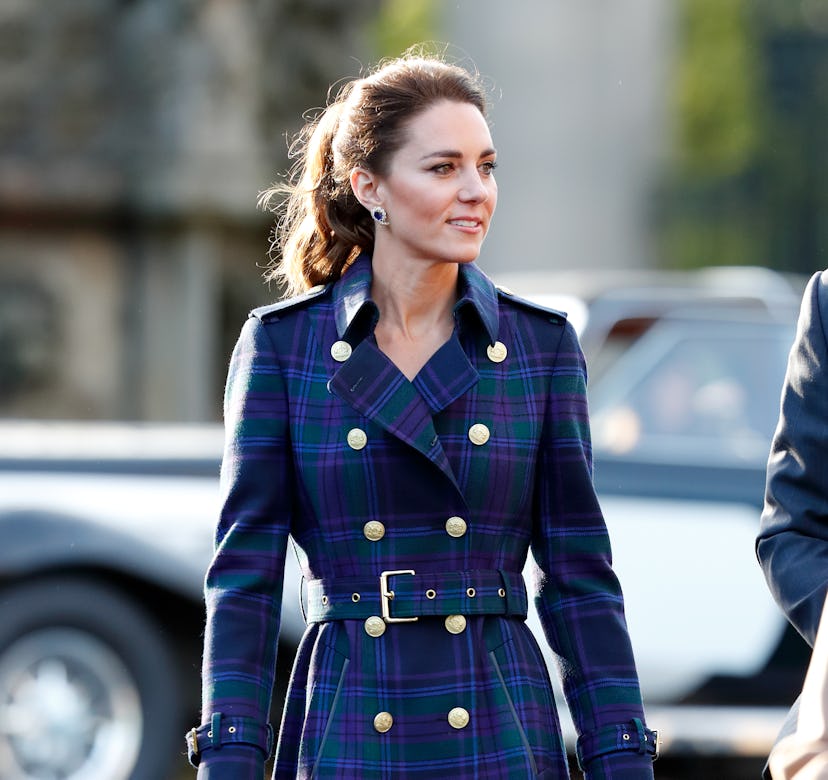 Kate Middleton wore an elegant coat look while hosting a drive-in cinema screening of Disney's 'Crue...