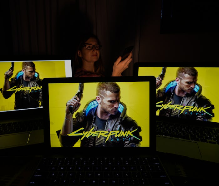 Photo illustration of the video game Cyberpunk 2077. 
With more than 8 million preorders, Cyberpunk ...