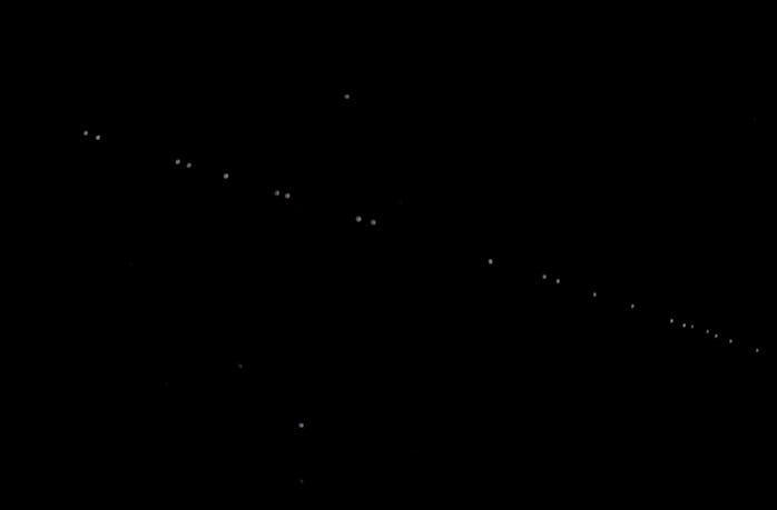 ANKARA, TURKEY - MAY 07: A screen grab captured from a video shows lined up beams of light of the St...