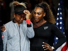 NEW YORK, NY - SEPTEMBER 08:  Naomi Osaka of Japan cries after winning the Women's Singles finals ma...