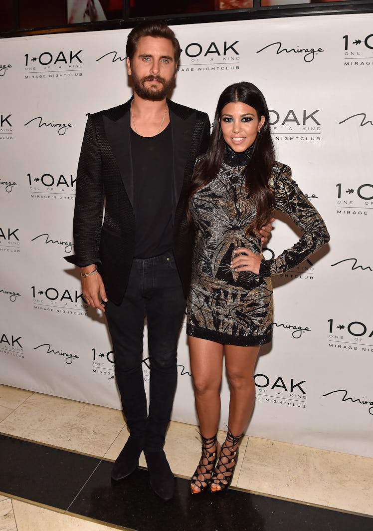 LAS VEGAS, NV - MAY 23:  Television personalities Scott Disick (L) and Kourtney Kardashian arrive at...