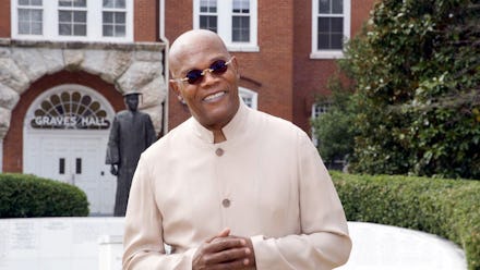 UNSPECIFIED - MARCH 27: In this screengrab, Samuel L. Jackson presents the Outstanding Motion Pictur...