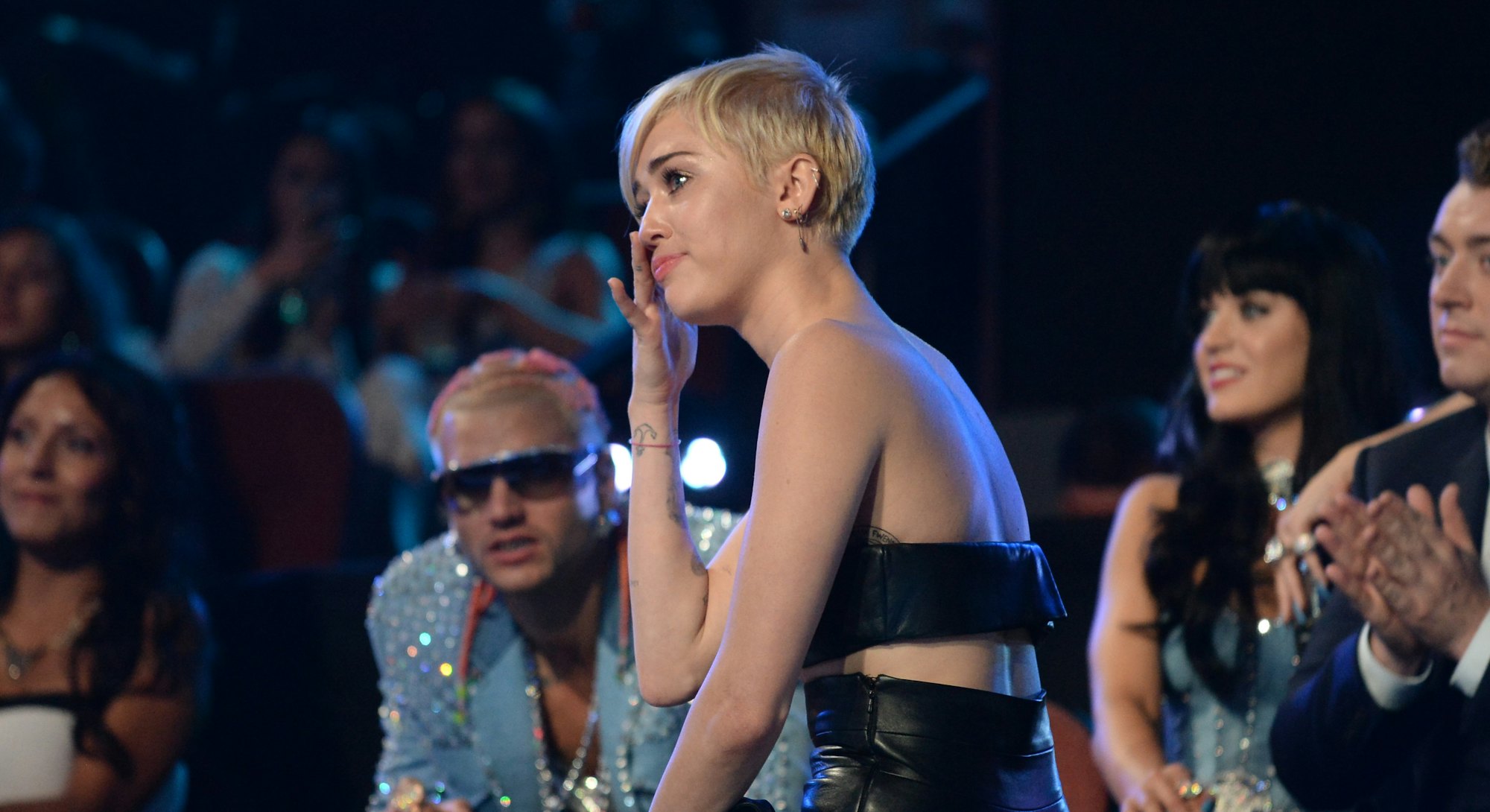 Miley Cyrus at the 2014 MTV Video Music Awards at The Forum on August 24, 2014, in Inglewood, Califo...