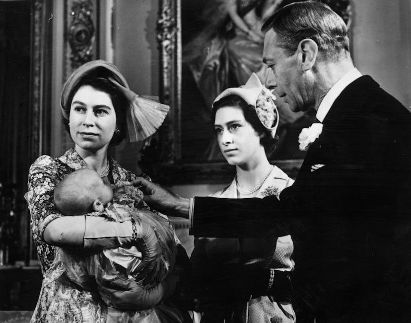 King George VI at Princess Anne's christening.