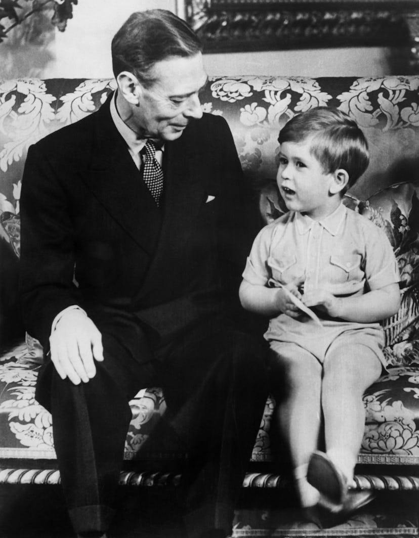 King George VI with Prince Charles.