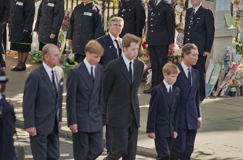 Prince Philip was there for his grandsons at Princess Diana's funeral.