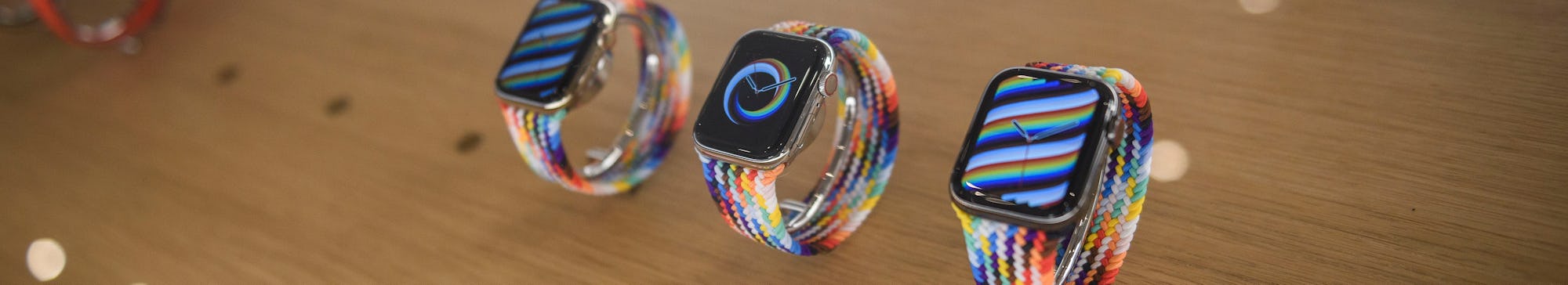 ROME, ITALY - MAY 27: A general view shows Apple Inc. iWatch during the official opening of the new ...