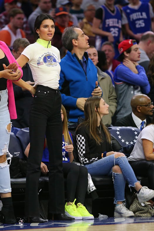 Kendall Jenner at the Oklahoma City Thunder and Philadelphia 76ers game in 2019.