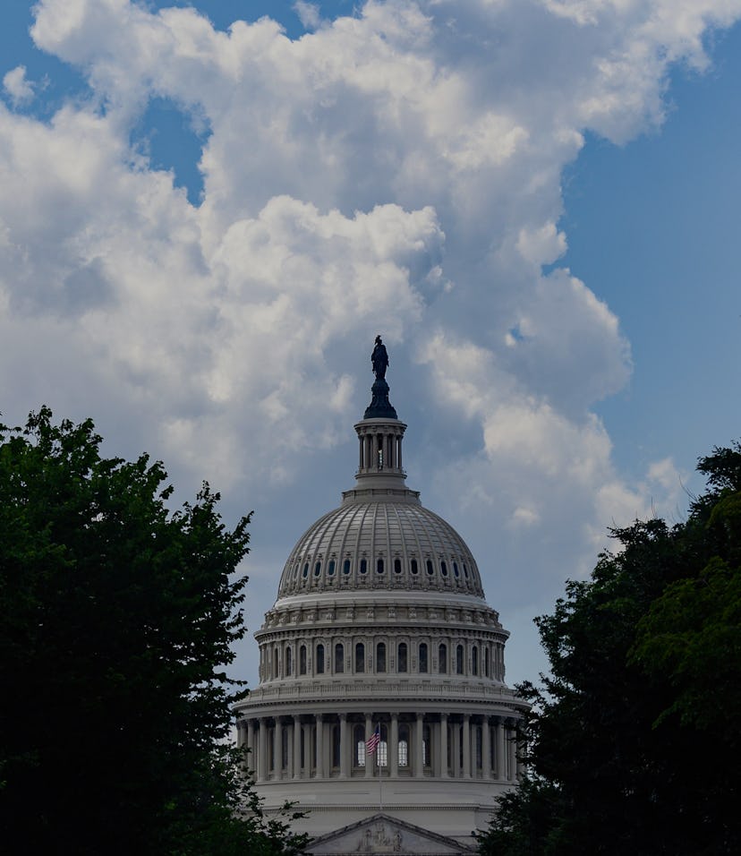 The U.S. Capitol Building and American Flag. Photographer: Erin Scott/Bloomberg