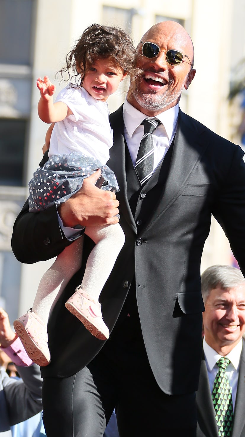 LOS ANGELES, CA - DECEMBER 13: Dwayne Johnson and daughter Jasmine Johnson attends a ceremony honori...