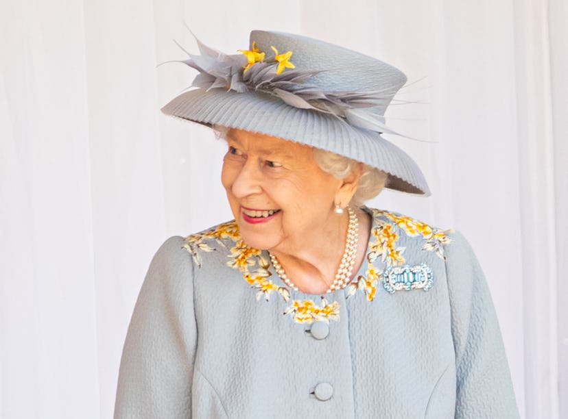 WINDSOR, ENGLAND - JUNE 12: Queen Elizabeth II attends the Trooping of the Colour military ceremony ...