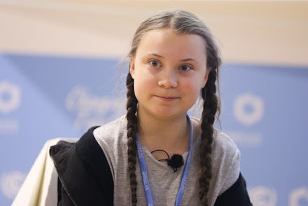 15-year-old Swedish climate activist Greta Thunberg during COP 24, the 24th Conference of the Partie...