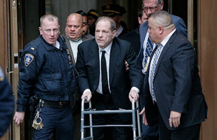 NEW YORK, NY - JANUARY 06: Harvey Weinstein leaves from the court on January 6, 2020 in New York Cit...