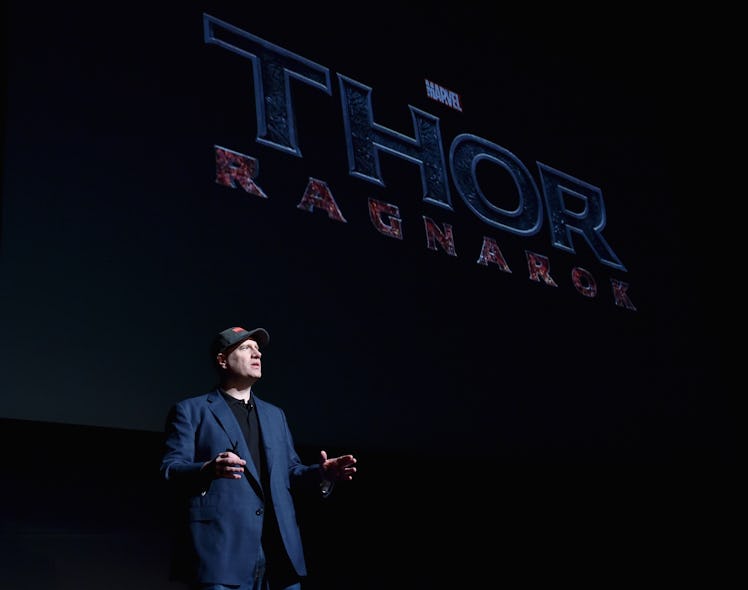 LOS ANGELES, CA - OCTOBER 28:  President of Marvel Studios Kevin Feige onstage during Marvel Studios...