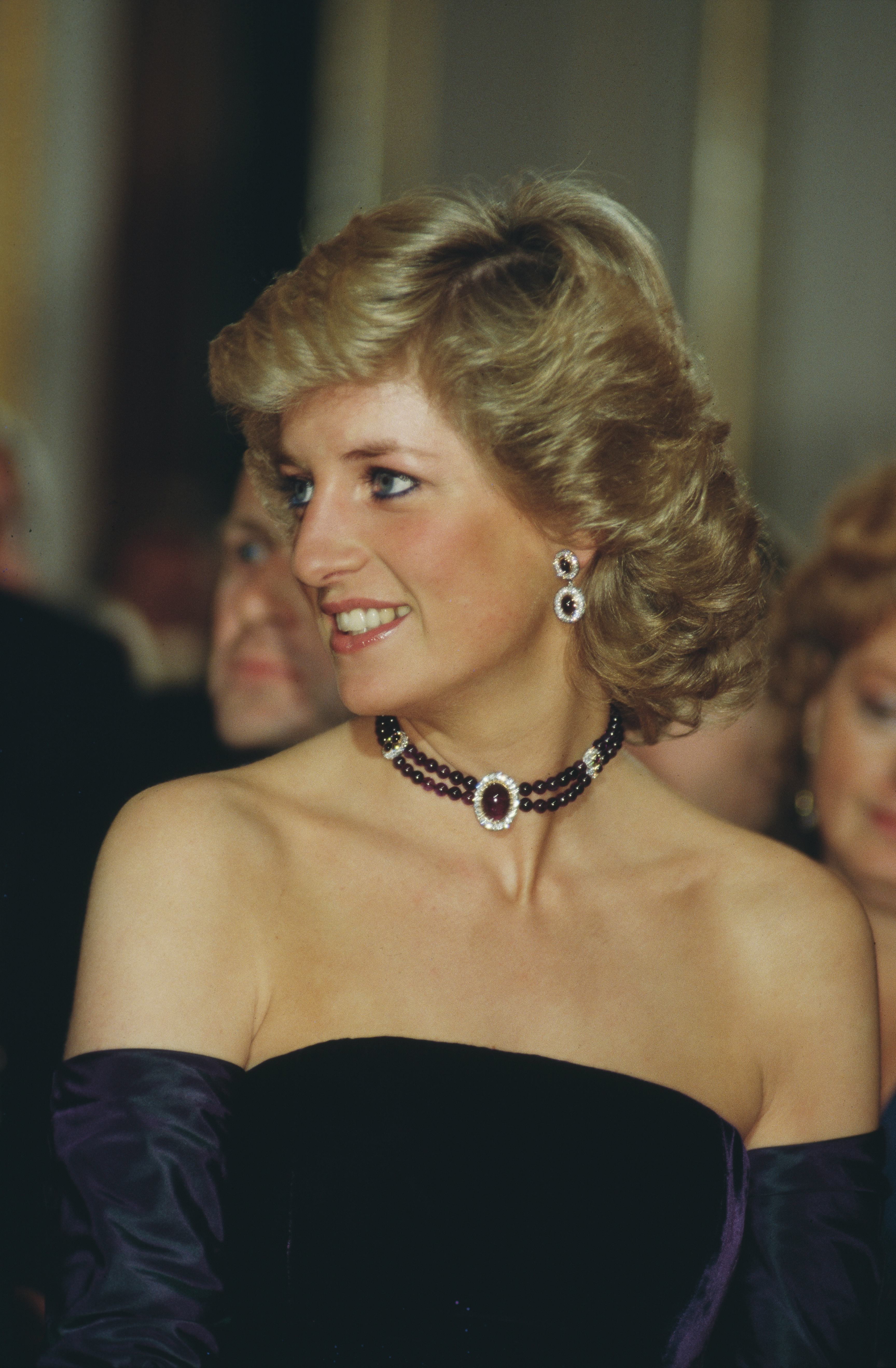 Princess Diana's hair is iconic; here, one of her signature looks.