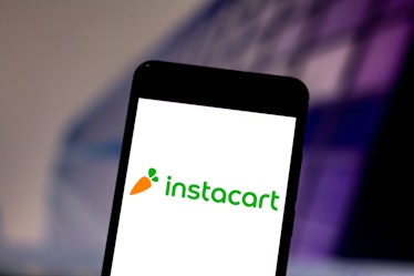 BRAZIL - 2019/07/01: In this photo illustration the Instacart logo is seen displayed on a smartphone...